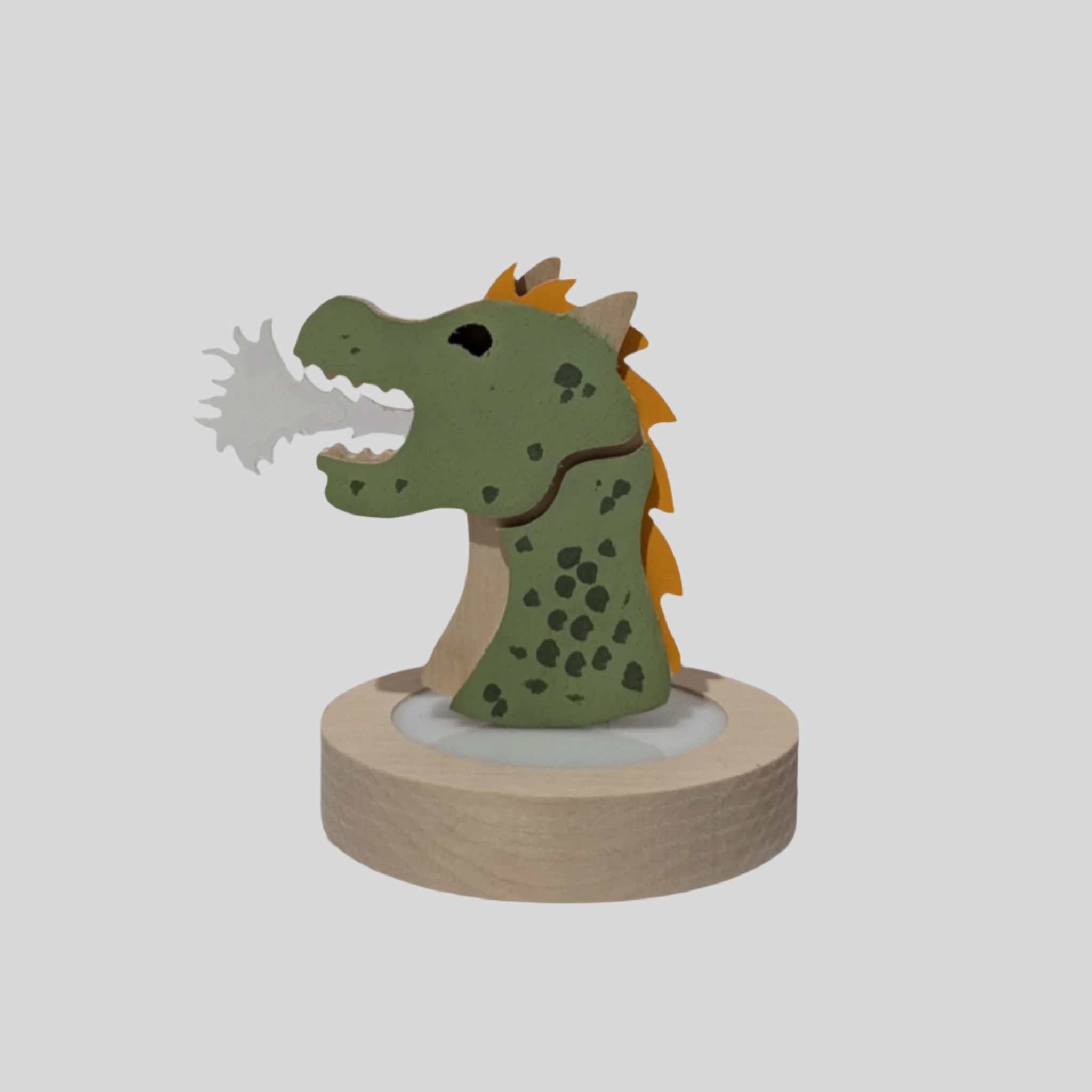 Lampe De Chevet Artisanale Dragon KROKMOU - Personnalisable Avec Prénom, Céramique Noire, Abat-jour Coton - 8